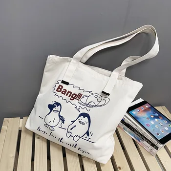 Drobė Peties Moterų Shopper Bag su Spausdinimo Atsitiktinis Tote Maišeliai Ponios 2021 Didelis Medvilninio Audinio, Eko Pirkinių Moterų Rankinės
