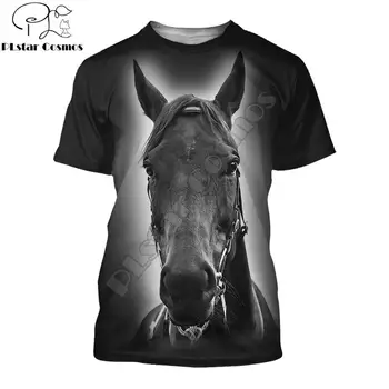 Drop laivyba 2019 Naujas vasaros Mados marškinėliai vyrams Gyvūnų arklių 3D Atspausdintas t-shirt Harajuku streetwear camiseta masculina