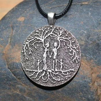 Drop laivyba Vikingai Amuletas Gyvybės Medžio, Yggdrasil Šiaurės Talismanas Pakabukas Karoliai Šeimos Medis slavų pasaulio medis papuošalai