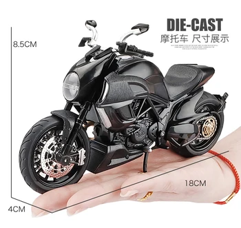 Ducati Big Devil motociklų 1:12 masto metalo Garsas, Šviesos, 
