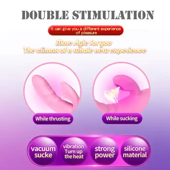Dulkių Čiulpti Vibratorius Pažangios Šildymo Multi Stiprios Vibracijos G spot Klitorio Dvigubos Stimuliacijos Sekso Žaislai Suaugusiems Moteris