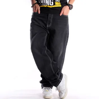 Džinsai Vyrams 2020 Naujas vyrų Modis Didelio dydžio Black jeans vyriški Prarasti Atsitiktinis didelis Kišenėje Hip-Hop kelnes Dviratininkas džinsai