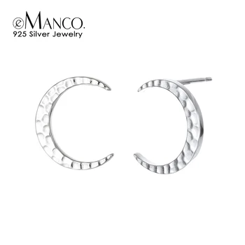 E-manco 2019 mados Romantiška 925 sidabro stud auskarai moterims mėnulis žodžiai dizaino moteriški auskarai už draugo dovaną orecchini 9631