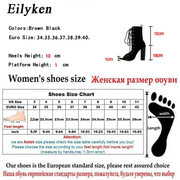 Eilyken Pulko Romos Moteriški Batai Ponios Atidaryti Kojų Aukštakulniais Mados Rudens Batai Sandalai Peep Toe Cross-susieta Moterų 35-40 Dydis