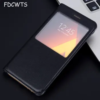 FDCWTS Flip Cover Odinis dėklas, Skirtas Samsung Galaxy A3 2016 orlaivį a310 A310F A3 2017 A320F Telefono dėklas Prabanga Peržiūrėti Korpuso Dėklas Rankovės