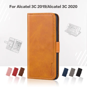 Flip Dangtelis Alcatel 3C 2019 Verslo Atveju Odinis Prabanga Su Magnetu Piniginės Atveju Alcatel 3C 2020 Telefono Dangtelį