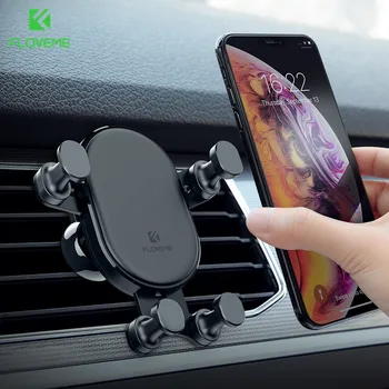 FLOVEME Svorio Automobilinis Telefono Laikiklis iPhone X XS Max XR Oro Angos Prijungti Automobilinį Laikiklį Samsung 