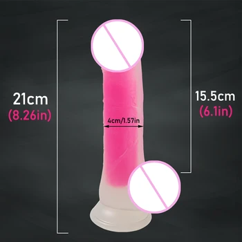 FLXUR Minkštos Želė Dildo Sekso Žaislai Moterims, Realistiškas Penis Tvirtas siurbtukas G-taško Orgazmas Moterų Masturbacija Suaugusiųjų Sekso Produktas