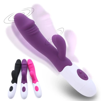 G Spot Klitorio Stimuliatorius Massager Rabbit Vibratorius Dildo Dvejopą Funkciją Moterų Masturbator Erotinis žaislas Suaugusiųjų Sekso Žaislai Moterims