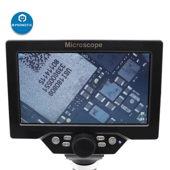 G1200 8 LED didinamasis stiklas 1200x Elektronų Mikroskopu 12MP 7 Colių HD LCD Ekranas Nuolat Stiprinimo Rėmimas 1-128 GB 