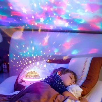 Galaxy Projektorius Žvaigždėtas Dangus Naktį LED Šviesos Planetariume Vaikų Miegamasis Star Naktį Žibintai Mėnulio Šviesos Vaikai Dovanų Lempos