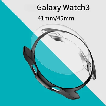 Galaxy žiūrėti 3 45mm 41mm Screen Protector + atveju TPU Padengti padengti samsung galaxy žiūrėti 3 HD Grūdintas Stiklas sunku kino Bamperis