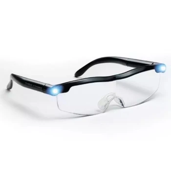 Galingas Akyse Led Šviesos Akiniai Presbyopia Skaityti Stiklo 160% Didinamojo stiklo Akiniai Skaitymui LED Akiniai Šviesos Naktinio Matymo Akiniai