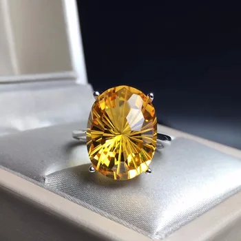 Gamtos Brazilijos citrinas rašė žiedas, labiausiai akinantys brangakmenio žiedas, motinos mėgstamą perlas. 925 sterlingas sidabro