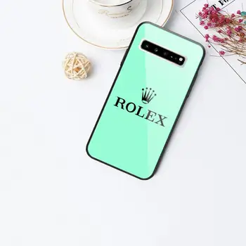Garsaus Prekės Ženklo Rolex Telefono Dėklas Prabanga Stiklo Samsung S10 S20 S9 Plus S6 7 Krašto Note9 10