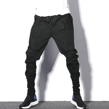 Gatvės drabužių Hip-Hop Juoda Sweatpants Atsitiktinis Slim Mens Haremo Kelnės 2019 M. Pavasarį Naujas Jogger Kelnės Vyrams