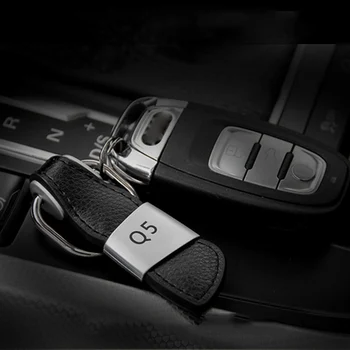 Geniue Odos Q5 Logotipas Ženklelis Automobilių Key Chain paketų prižiūrėtojų raktinę Audi Q5 SQ5 Quattro 