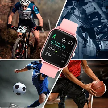 GIIKNEW P8 Smart Watch Vyrai Moterys 1,4 colio Full Touch Screen Širdies ritmo Monitorius Kraujo Spaudimas Smartwatch už Xiaomi 