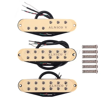 Gitara Pikapas Mini Humbucker ST VPAS, Dydis 6 Styginių Kaklo Viduryje Tilto Alnico V Pieno Lašas Laivybos Geltona