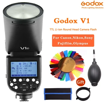 Godox V1 Flash V1C V1N V1S Blykstės TTL 1/8000s HSS ličio baterija Speedlite 