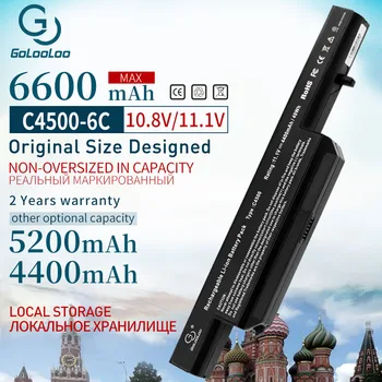 Golooloo 5200mAh 6 Ląstelių Nauja baterija Clevo C4500BAT-6 C4500 C4500Q C5100Q C5105 C5500Q W150 B4100M B4105 B5100M B5130M B7110