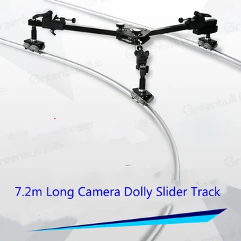GreenBull Easyshoot Vaizdo camra Slankiklį Dolly 7,2 m fotoaparato kelio MAX Apkrova 30KG Nešiojamų slankiklį kelio HDV Vaizdo filmų HDSLR