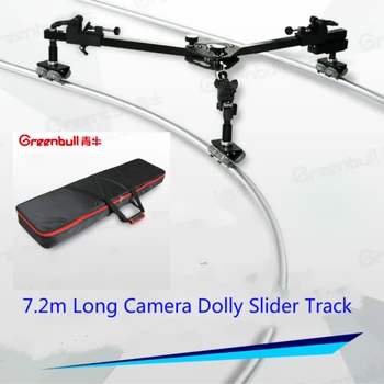 GreenBull Easyshoot Vaizdo camra Slankiklį Dolly 7,2 m fotoaparato kelio MAX Apkrova 30KG Nešiojamų slankiklį kelio HDV Vaizdo filmų HDSLR