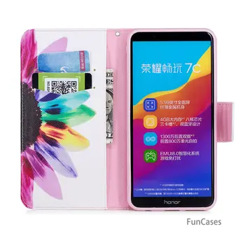 Gyvybės Medis Apversti Telefoną Atveju sFor Etui Huawei Honor 7C Minkštos TPU Galinį Dangtelį Celular Metalinis Telefono Atveju Huawei Ascend Garbę 7C