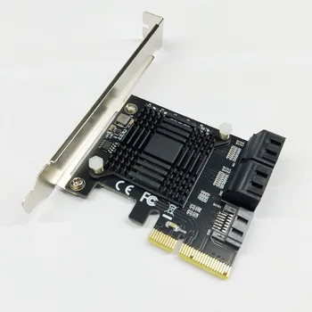 H1111Z Pridėti Korteles PCIE SATA Controller PCI-E, SATA Hub/Card PCIE į SATA 3.0 Kortelė 5-Uostai, SATA3 SSD PCI Express X4 Gen3 Adapteris