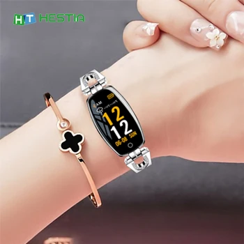 H8 Smart Watch moterų 2020 m. Vandeniui smart laikrodžiai Širdies ritmo Monitoringo Bluetooth Fitneso Apyrankę Smartwatch dovana KW10