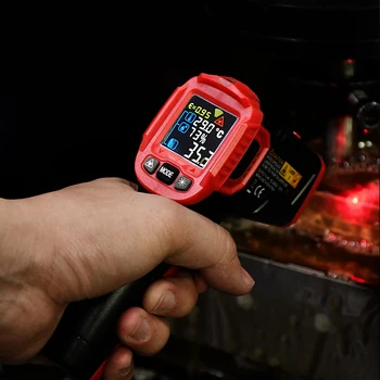 Habotest HT650 Infraraudonųjų spindulių Termometras Skaitmeninis LCD Lazerio Temperatūros Drėgmės Matuoklis NCV Pyrometer Vaizdavimo Drėgmėmačiu IR termometro