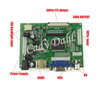 HDMI VGA 2AV LVDS Valdiklio plokštės + 40 Smeigtukai Lvds Laido Rinkiniai N173HGE - L11/L21 1920x1080 2ch 6 bitų skystųjų KRISTALŲ Matrica 12952