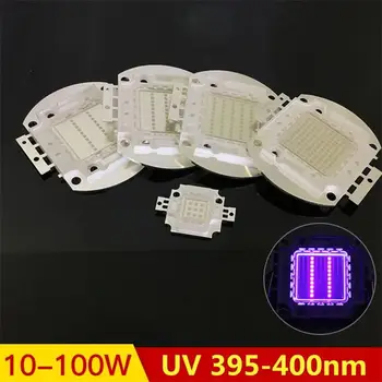 High power LED chip UV COB Raudonos Šviesos 395Nm 400Nm 10W 20W 30W 50W 100W Ultravioletinės lempos Gydant SMD ultravioletinės šviesos