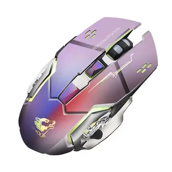 HobbyLane X8 Belaidžio Žaidimų Pelės Įkraunamas Belaidis Silent LED Backlit Gaming Mouse USB Optical Mouse for PC d35