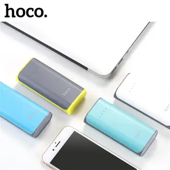 HOCO B21 5200mAh Mini USB Power Bank Maža Įgaubtas 18650 Modelio Nešiojamą Mobilųjį Telefoną, Išorinę Bateriją, Įkroviklį Powerbank