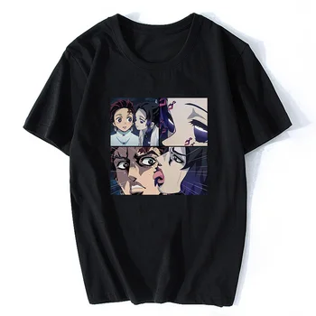 Hot Demon Slayer marškinėlius Grafinis Viršuje Tees Streetwear Punk Kimetsu Nr. Yaiba Marškinėliai drabužių Japonų Anime Vyrų juokingas 2