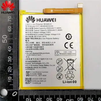 Hua Wei originalus Nekilnojamojo 3000mAh HB366481ECW Baterija Huawei P Smart 5.6