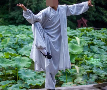 INDIVIDUALŲ 17color Lino kung fu kostiumai daosizmas kovos menų drabužių rinkiniai Wudang tai chi vienodas daoizmas skraiste wing chun 3pcs/set