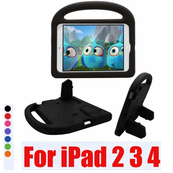 IPad 2 3 4 Atveju 3D naujieji Vaikai Vaikai, atsparus smūgiams EVA Putų Rankena Stand Case Cover for iPad 2 Case iPad 3 Padengti iPad 4 Atvejai