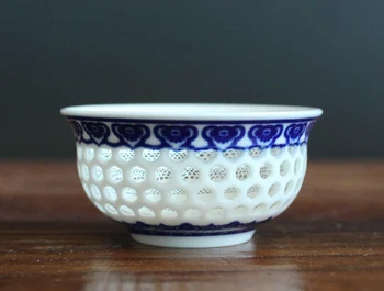Išskirtinį ažūrinės figūrinių keramikinis puodelis 1pcs,tradicinę Kinų porceliano teaCup, 
