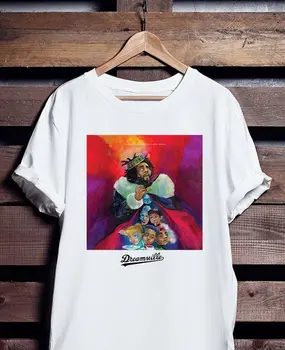 J Cole Marškinėliai King Cole Dreamville marškinėlius Vyrai Moterys KODAS Marškinėliai hip-hop Trumpas Rankovėmis Unisex Marškinėliai