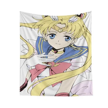 Japonijos Anime Sailor Moon Gobelenas Sienos Kabo 3D Spausdinimo Indija Mandala Gobelenai Miegamojo Puošimas Lovatiesė Sienos Kilimas Boho Dekoras
