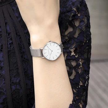 Japonijos Kvarco Moterų Nerūdijančio Plieno Tinklelio Juostos Klasikinis Paprastas Dizainas Rankiniai Laikrodžiai Rose Gold Vandeniui Ponios Žiūrėti Greitas Pristatymas