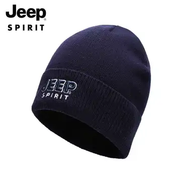 JEEPHat megzti skrybėlę šiltas vilnos skrybėlę kelionės įranga ir rudenį, ir žiemą