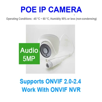 JIENUO POE IP Kameros 1080P HD Vaizdo Apsaugos Stebėjimo Built-in Mikrofono Naktinio Matymo Infraraudonųjų spindulių Vaizdo H. 265 AI Dome Namų Cam