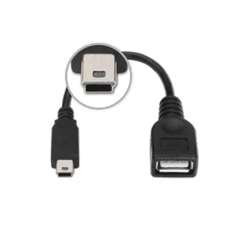 Kabelis USB 2.0 otg mini B/M-A/H 0,15 M Negro