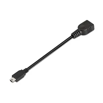 Kabelis USB 2.0 otg mini B/M-A/H 0,15 M Negro