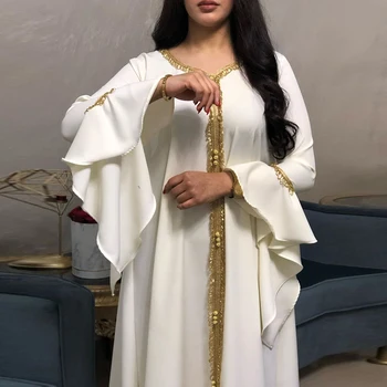 Kaftan Dubajus Abaja Turkija Femme Arabų Hijab Musulmonų Mados Suknelė Islamo Drabužiai, Suknelės Abayas Moterų Apdaras Vestidos Largos