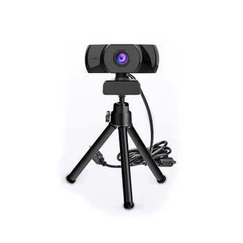 Kamera HD 1080P Fiksuotas Fokusavimas USB Web Kamera su Mikrofonu, Šviesos Trikojo Live Transliacijos Vaizdo skambučius, Konferencijos, Darbas, Nauja