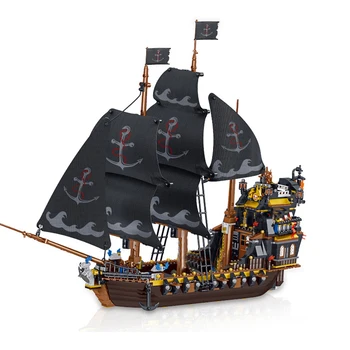 Karalystė Temestuous Bangos Piratų Laivas 3D Modelio Blokai Enternal Diamond Plytų Vaikas Žaislas QL1803 QL1801 QL1802 QL1804